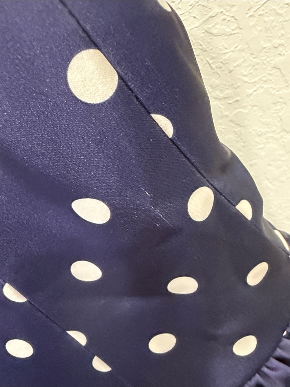 Self-Portrait Navy and White Polka Dot Strapless Midi Dress - Picture 8 of 11